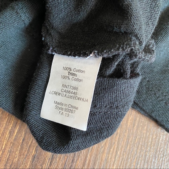 J Crew crocheted front black long sleeved top - Picture 7 of 7